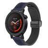Correa de silicona y cuero con hebilla magnética plegable For Nothing CMF Watch 3 Pro (azul)