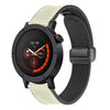 Correa de silicona y cuero con hebilla magnética plegable For Nothing CMF Watch 3 Pro (Beige)