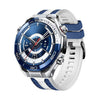 Correa de silicona bicolor para Huawei Watch Ultimate 2 (blanco y azul)