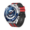 Correa de silicona bicolor para Huawei Watch Ultimate 2 (negro y rojo)