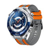 Correa de silicona bicolor para Huawei Watch Ultimate 2 (gris espacial y naranja)