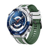 Correa de silicona bicolor para Huawei Watch Ultimate 2 (verde y blanco)