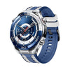 Correa de silicona bicolor para Huawei Watch Ultimate 2 (azul y blanco)