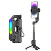 Mini trípode Q33 para fotografía con control remoto, estabilizador y luz de relleno.