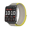 Correa de nailon con cierre de velcro para Garmin Venu X1 Wild Trail (amarillo y gris)