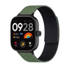 Correa de silicona magnética suave con textura de lichi para Redmi Watch 6 / Watch 5 / Watch 4 (verde y negro)