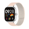 Correa de silicona magnética suave con textura de lichi (color blanco té con leche) para Redmi Watch 6 / Watch 5 / Watch 4