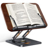 Soporte para portátil RS-01 con panel de madera, atril de lectura giratorio multifuncional para libros y libros de sobremesa.