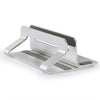 Organizador de escritorio D051 de aleación de aluminio que ahorra espacio, soporte vertical para portátil de hasta 17,3 pulgadas