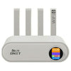 WR860-E Repetidor inalámbrico con ranura para tarjeta SIM, 4 antenas, 4 puertos Ethernet, router 4G LTE WiFi 6, color: blanco (enchufe británico)
