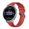 Correa de silicona de color sólido con textura delicada para Garmin Venu 4 de 41 mm (roja).