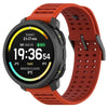 Correa de silicona transpirable bicolor a juego para reloj Suunto de 22 mm (naranja).