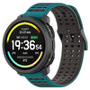 Correa de silicona transpirable bicolor a juego para reloj Suunto de 22 mm (verde + gris).