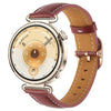 Correa de reloj de cuero liso con hebilla cuadrada de 18 mm (rojo vino)