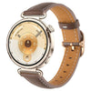 Correa de reloj de cuero liso con hebilla cuadrada de 18 mm (marrón)