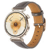 Correa de reloj de cuero liso con hebilla cuadrada de 18 mm (gris oscuro)