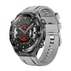 Correa de silicona de un solo color con hebilla plateada y cierre de botón para Huawei Watch Ultimate 2 (gris)