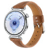 Correa de reloj de cuero con hebilla de pasador y textura de lichi de 18 mm (marrón)