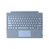 Teclado magnético inalámbrico Bluetooth ultrafino con acabado aterciopelado y retroiluminación multicolor para Microsoft Surface Pro 3/4/5/6/7 (azul hielo)
