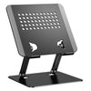 Soporte de escritorio de metal con altura ajustable y ángulo ajustable para portátil/tableta (negro)