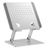 Soporte de escritorio de metal con altura ajustable y ángulo ajustable para portátil/tableta (blanco)