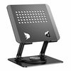 0032 Soporte giratorio para portátil/tableta, altura ajustable, soporte de refrigeración de escritorio de metal (negro)