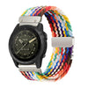 Correa de reloj de nailon tejido con hebilla de paracaídas de liberación rápida de 20 mm para Gamin (arcoíris)