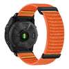 Correa de reloj de nailon con cierre de velcro y diseño de montaña de dos secciones para Gamin de 22 mm (naranja)