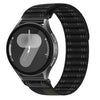 Correa de reloj de nailon con textura ondulada y cierre de velcro de 20 mm (negra)