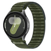 Correa de reloj de nailon con textura ondulada de 20 mm con cierre de velcro (verde militar)