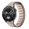 Correa de reloj magnética cuadrada de ante de 22 mm (caqui)