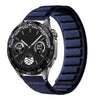 Correa de reloj magnética cuadrada de ante de 22 mm (azul marino)