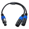 Cable adaptador de altavoz JUNSUNMAY Speakon macho a Speakon hembra dual con cierre a presión, longitud: 50 cm