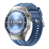 Correa de silicona y nailon con botón pulsador para Huawei Watch GT 6 Pro (azul pato)