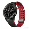 Correa de silicona magnética con hebilla de liberación rápida para Garmin de 22 mm (negro y rojo)