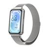Correa de reloj magnética milanesa de acero inoxidable para Huawei Band 11/Band 11 Pro (plateada)