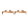 Conector de correa de reloj de aleación metálica de 18 mm para Huawei Band 11 / Band 11 Pro (un par) (oro rosa)