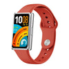 Correa de silicona brillante con hebilla inversa para Huawei Band 11/Band 11 Pro (rojo oscuro)