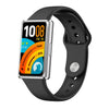 Correa de silicona brillante con hebilla inversa para Huawei Band 11/Band 11 Pro (negra)