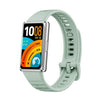 Correa de silicona de color sólido con textura cóncava para Huawei Band 11/Band 11 Pro (gris y verde)