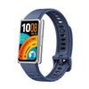 Correa de silicona de color sólido con textura cóncava para Huawei Band 11/Band 11 Pro (azul oscuro)