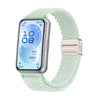 Correa de nailon trenzado elástico con hebilla magnética para Huawei Band 11/Band 11 Pro (verde)