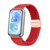 Correa de nailon trenzado elástico con hebilla magnética para Huawei Band 11/Band 11 Pro (roja)