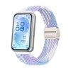 Correa de nailon trenzado elástico con hebilla magnética para Huawei Band 11/Band 11 Pro (violeta)