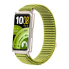 Correa de reloj de nailon tejido con cierre de velcro y interfaz metálica para Huawei Band 11/Band 11 Pro (verde)