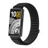 Correa de reloj de nailon tejido con cierre de velcro y interfaz metálica para Huawei Band 11/Band 11 Pro (negra)