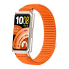 Correa de reloj de nailon tejido con cierre de velcro y interfaz metálica para Huawei Band 11/Band 11 Pro (naranja)
