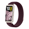 Correa de reloj de nailon tejido con cierre de velcro y interfaz metálica para Huawei Band 11/Band 11 Pro (color ciruela)