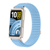 Correa de reloj de nailon tejido con cierre de velcro y interfaz metálica para Huawei Band 11/Band 11 Pro (azul isla)