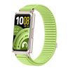 Correa de reloj de nailon tejido con cierre de velcro y interfaz metálica para Huawei Band 11/Band 11 Pro (verde)